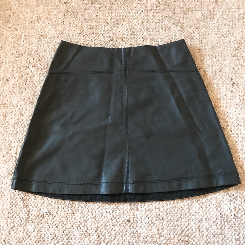Abercrombie & Fitch Faux Leather A-line Skirt